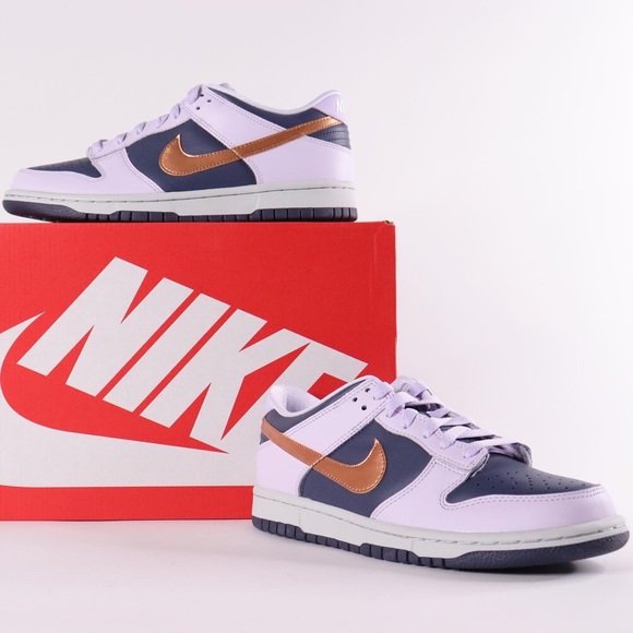 ♦️SOLD♦️NIKE DUNK LOW SE COPPER SWOOSH GS (SEE SIZE CONVERSION in Description) - Picture 7 of 7